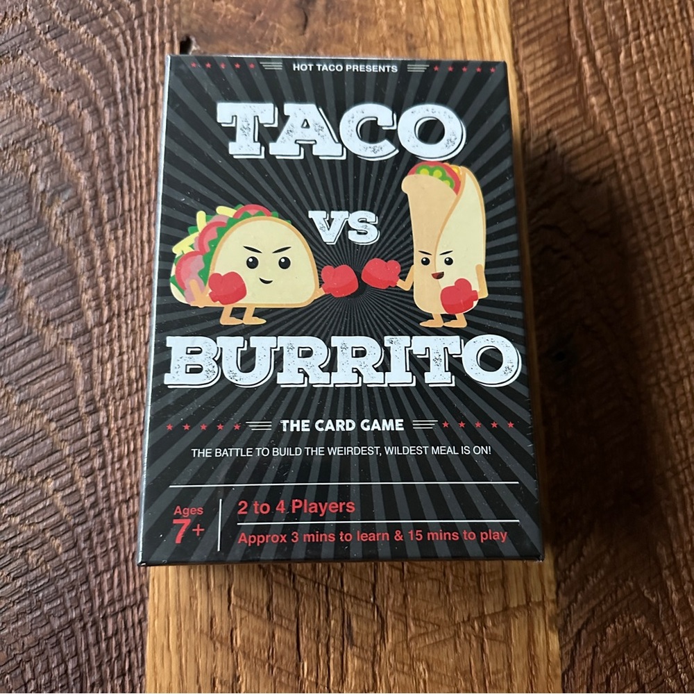NEW Taco vs Burrito Card Game